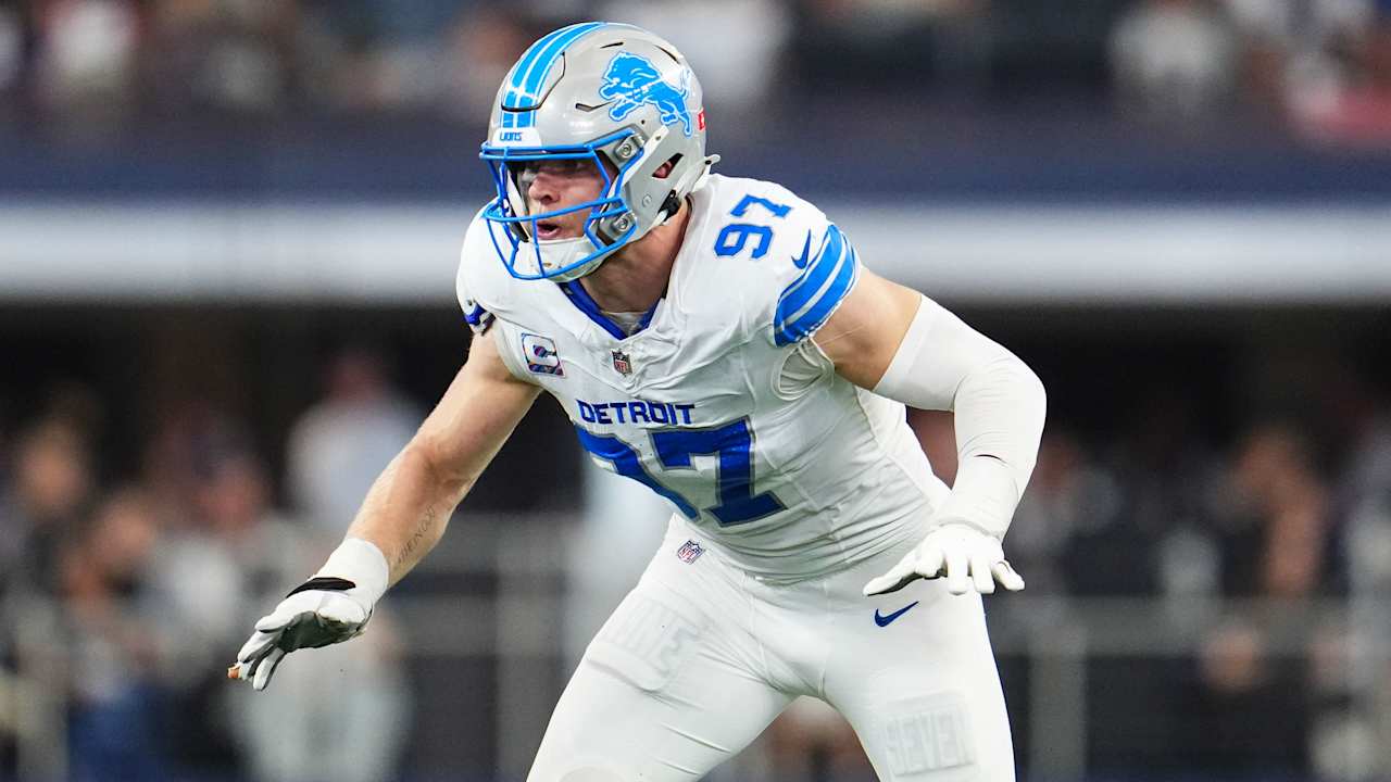 Lions DL coach Kacy Rodgers says Aidan Hutchinson (LEG) "look very good" instead