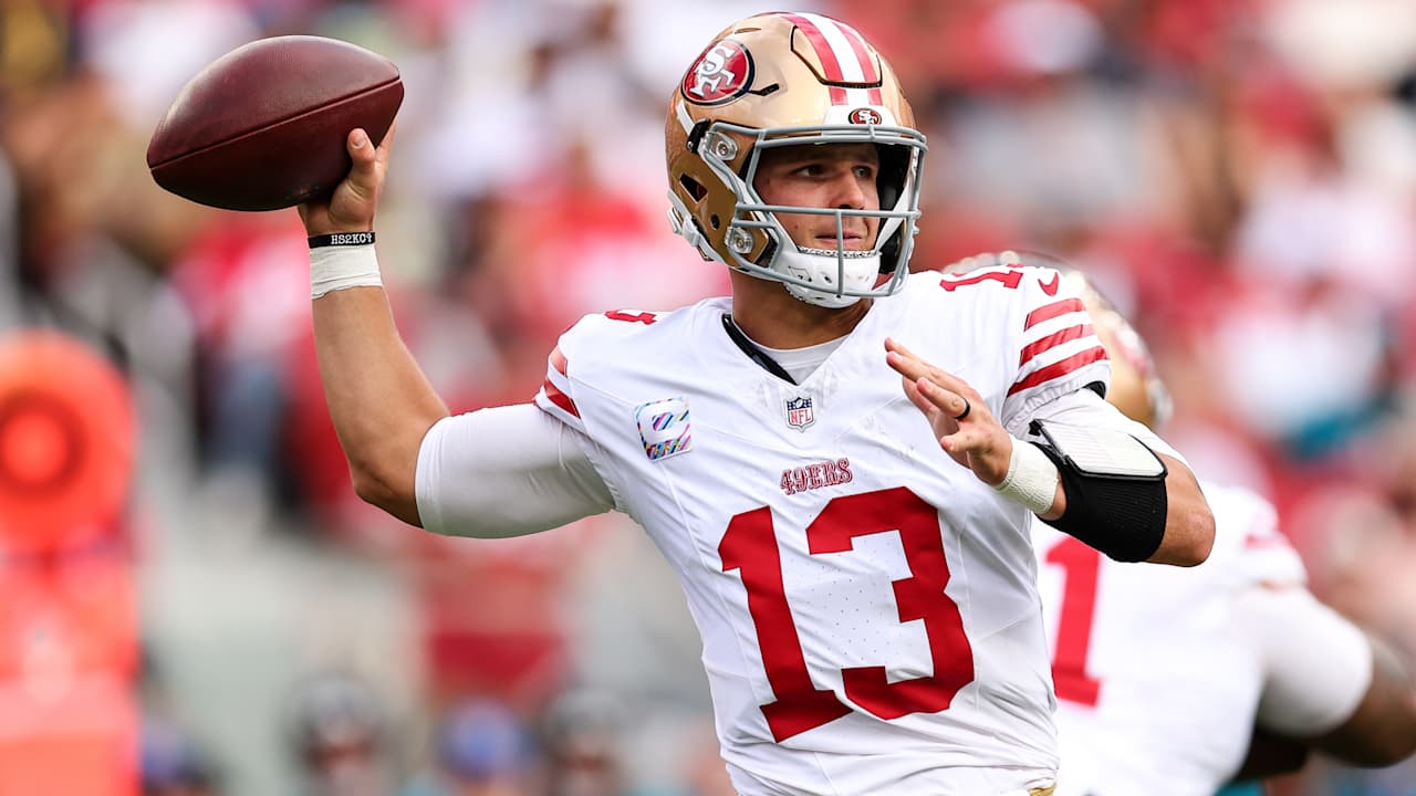Brock Purdy (toe), Ricky Pearsall (knee) expected to be dubious for 49ers against Rams on Thursday