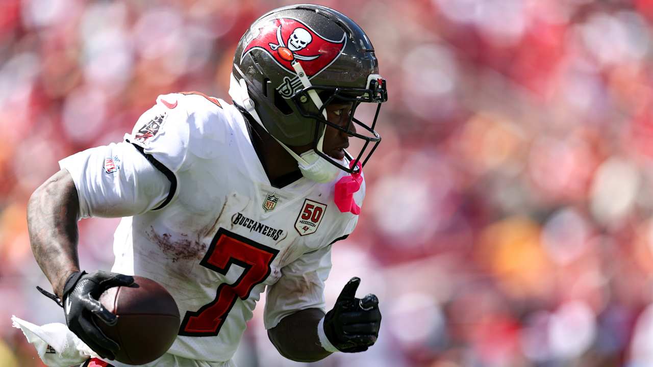 Buccaneers RB Bucky Irving Collection of views on Lower Foot injury where position 5. Week is in the air