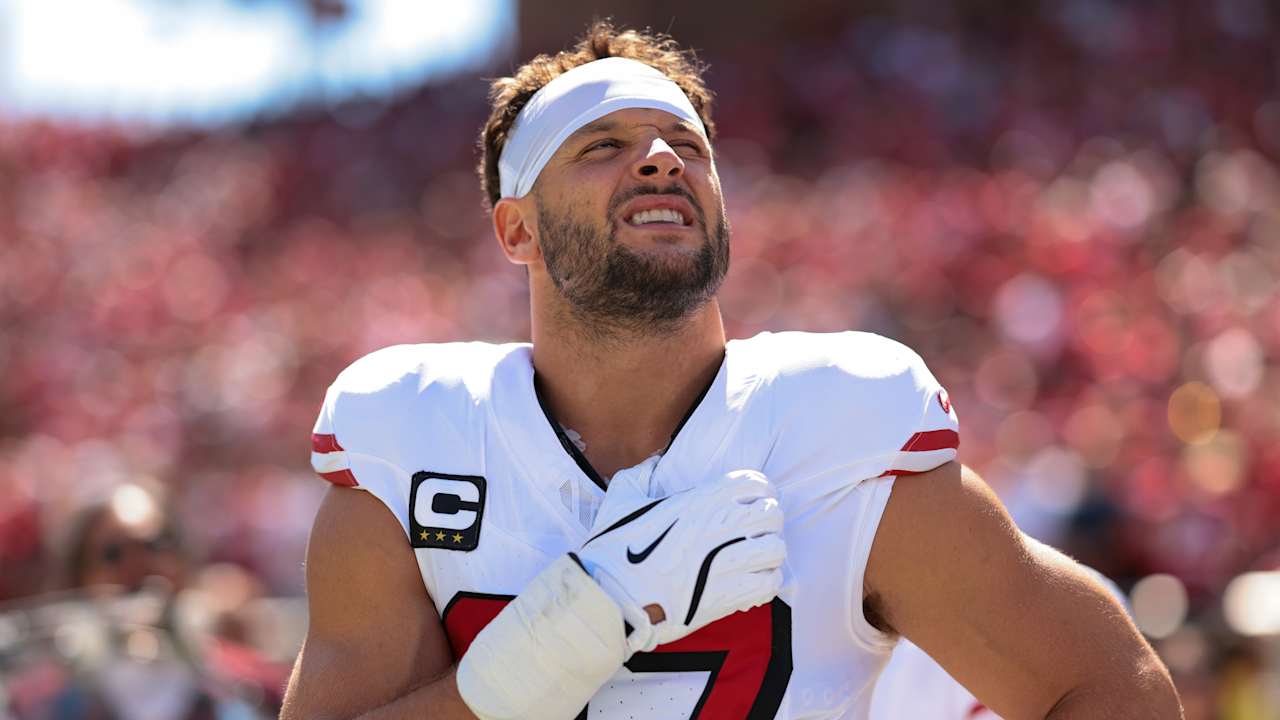 Niners de Nick Bosa believed to have suffered a torn ACL in Sunday's Cardinals victory