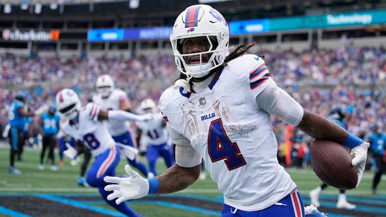 Bills' James Cook hits Panthers in 216-yard win: 'When you have James Cook, you let him cook'