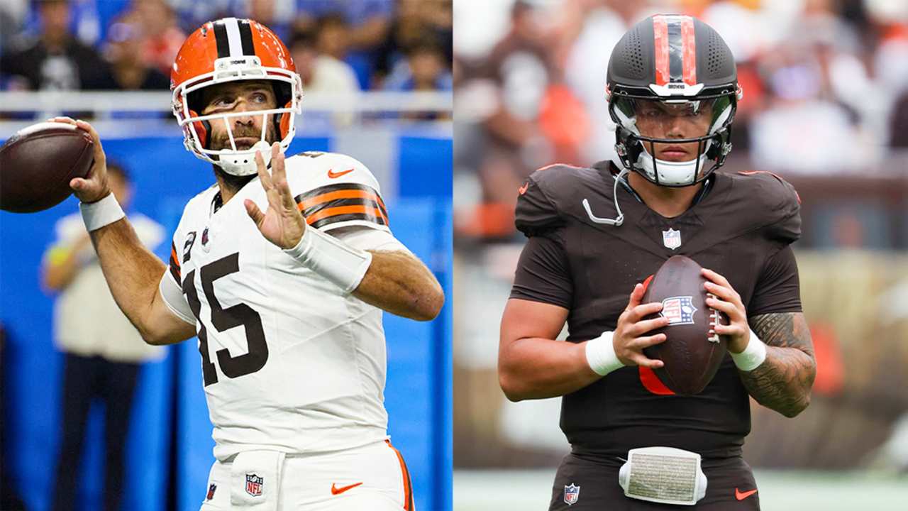 Browns Bench Joe Flacco, will start rookie Dillon Gabriel with team manager vs. Vikings in London