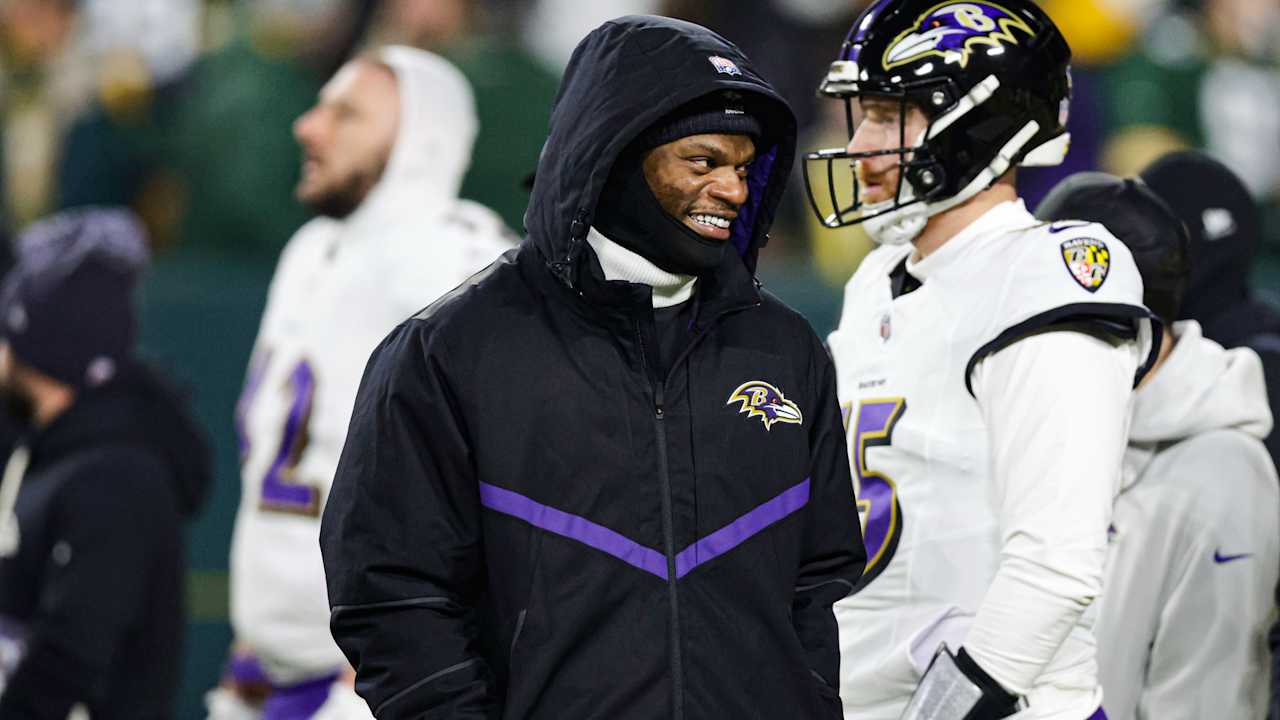 Lamar Jackson full participant at Ravens practice; John Harbaugh 'optimistic' QB will play against Steelers