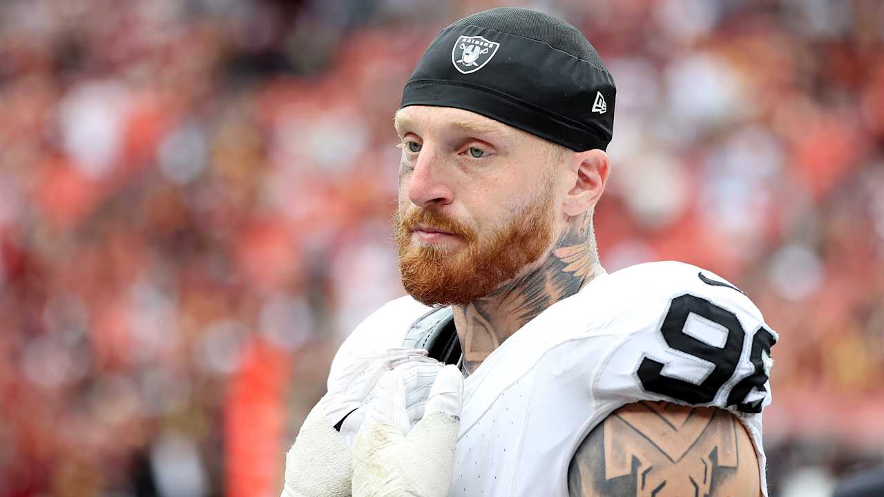 Maxx Crosby of the Raiders "doesn't (expletive)" about the first pick being on the line against the Giants