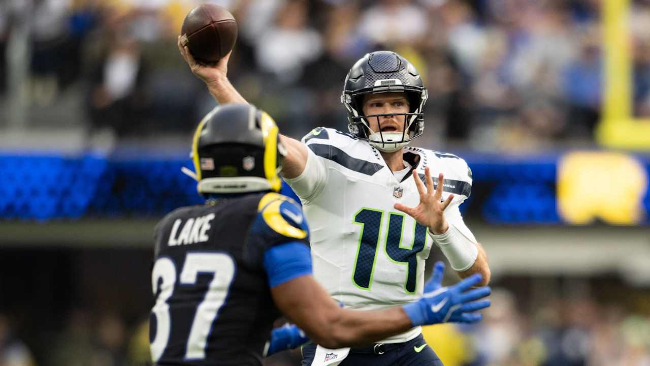 The Seahawks' Sam Darnold wasn't focused on avenging his four-INT game against the Rams again