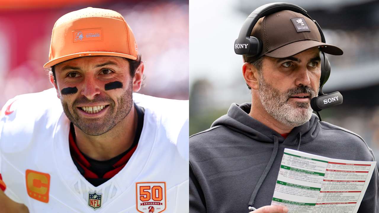 Buccaneers QB Baker Mayfield: 'Can't wait' to face Falcons HC Kevin Stefanski 'twice a year'