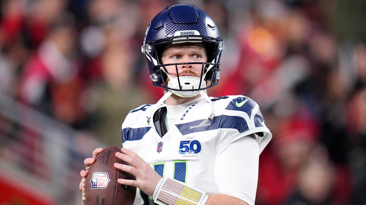 Seahawks QB Sam Darnold (oblique) added to injury report, questionable to play Saturday against 49ers