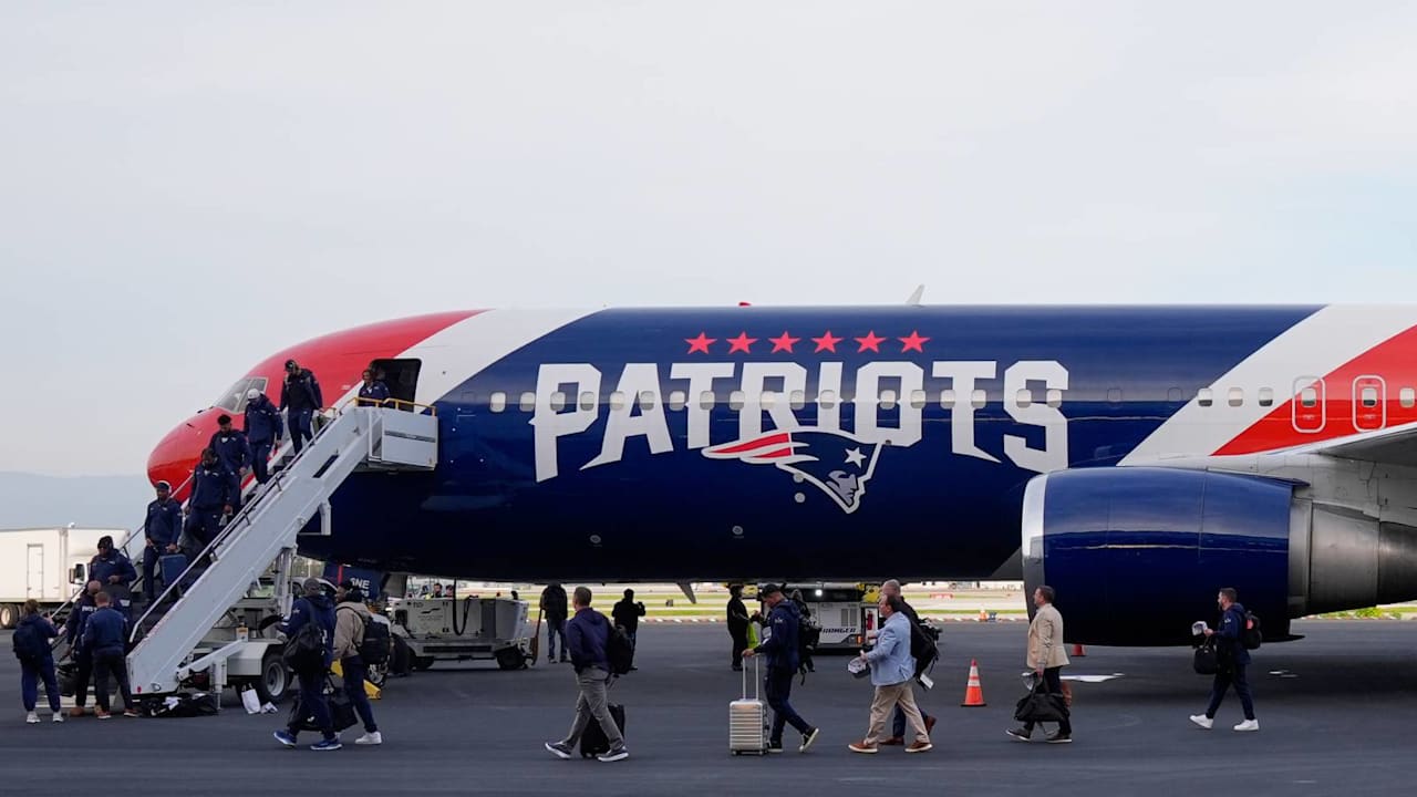 The Patriots land in San Jose ahead of Super Bowl LX