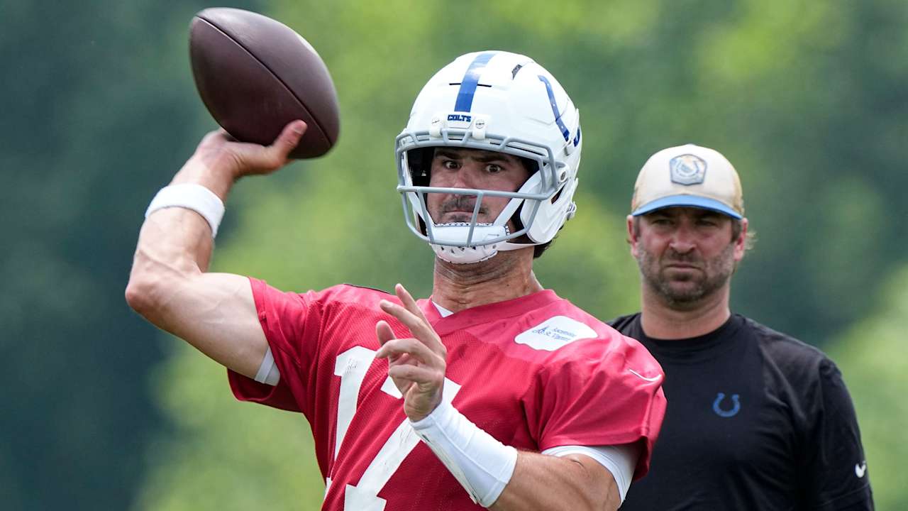 Colts QB Daniel Jones 'feeling good' after Achilles tear, ready for training camp