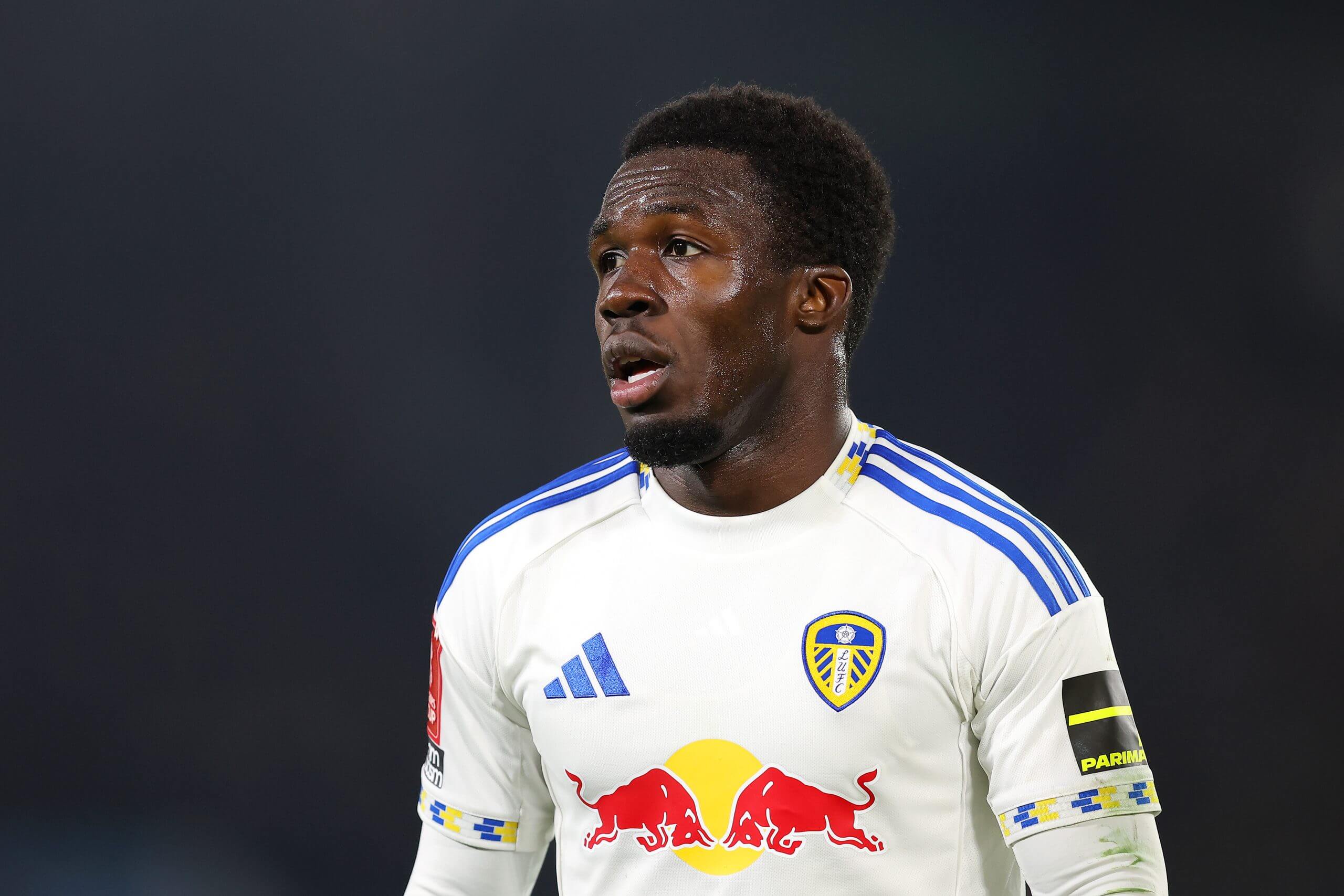 Gnonto playing for Leeds in March 2026