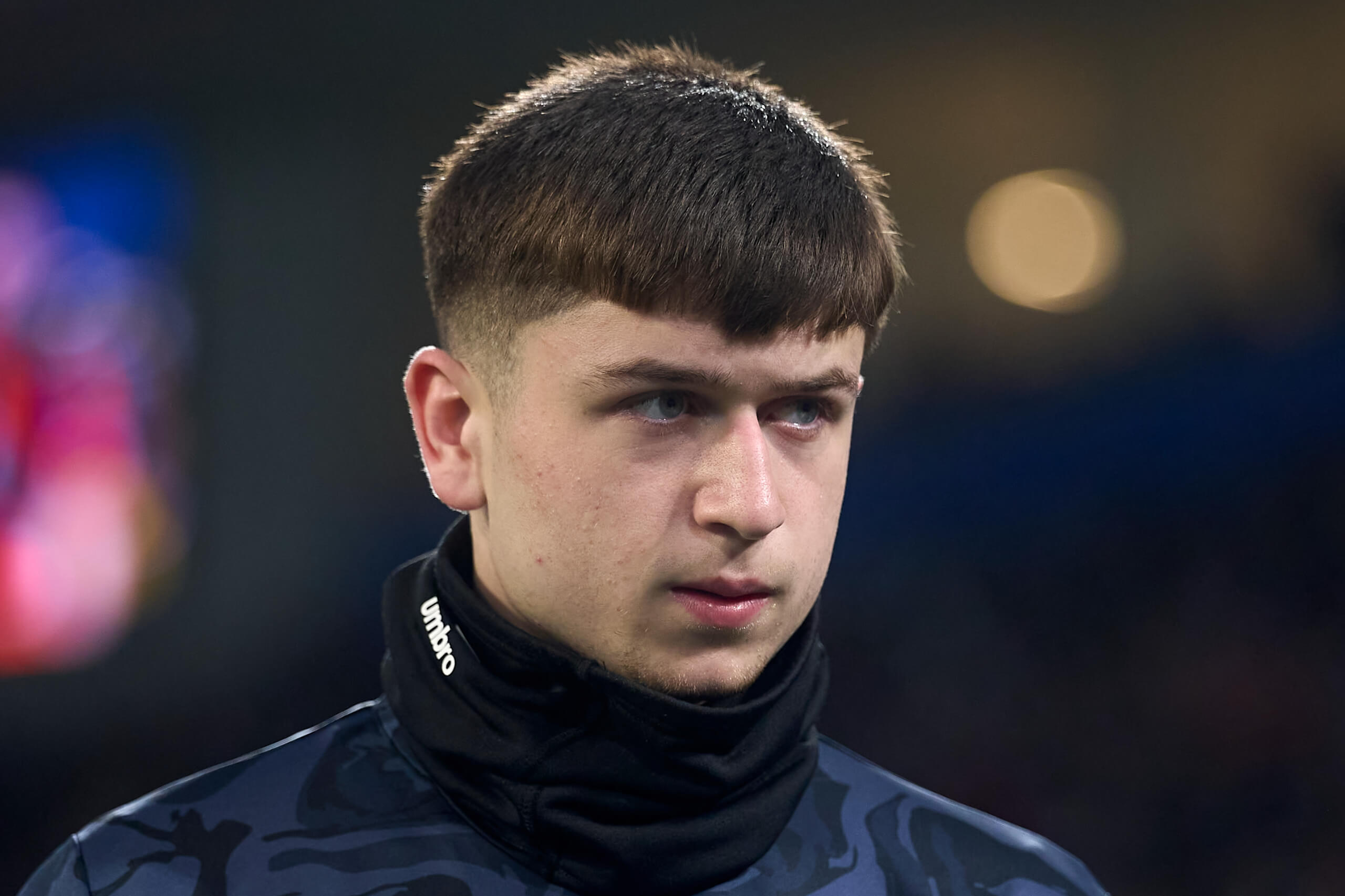 Moore before a Europa League game in January 2026