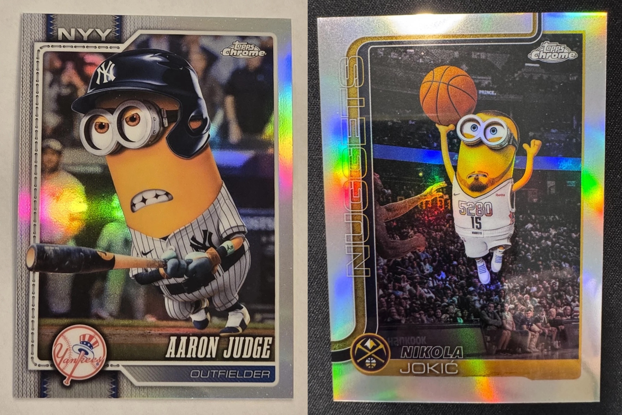 Minionfractor cards of Aaron Judge and Nikola Jokic.