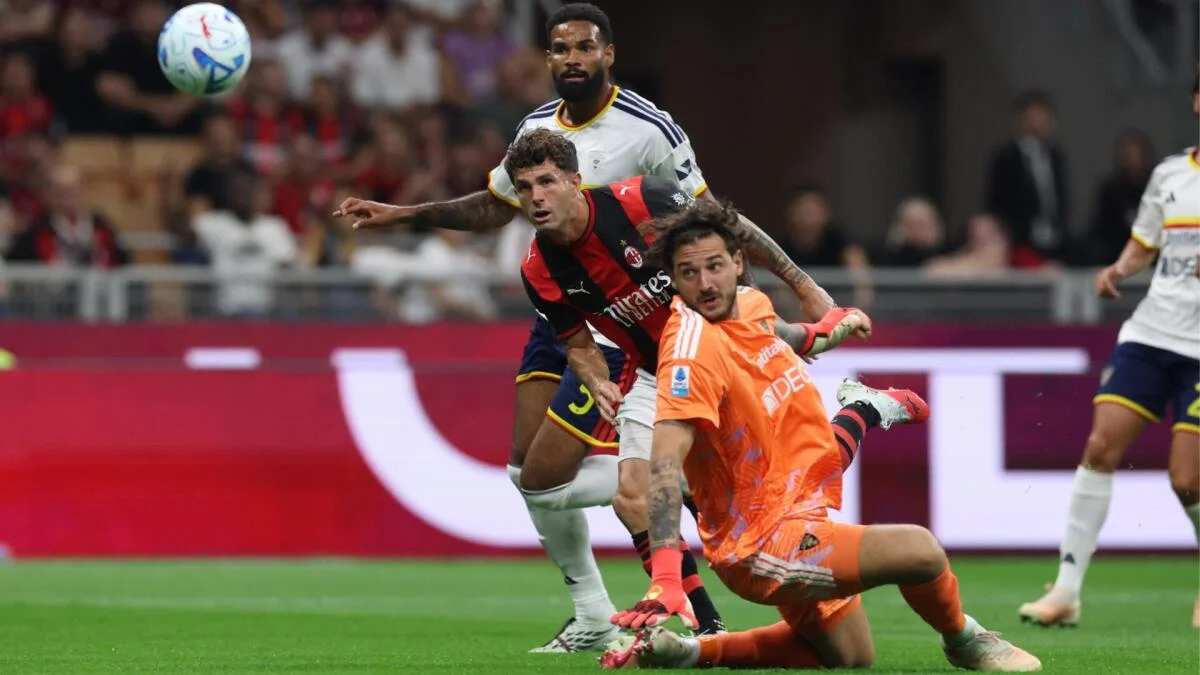 Christian Pulisic scores his first AC Milan goal of the season