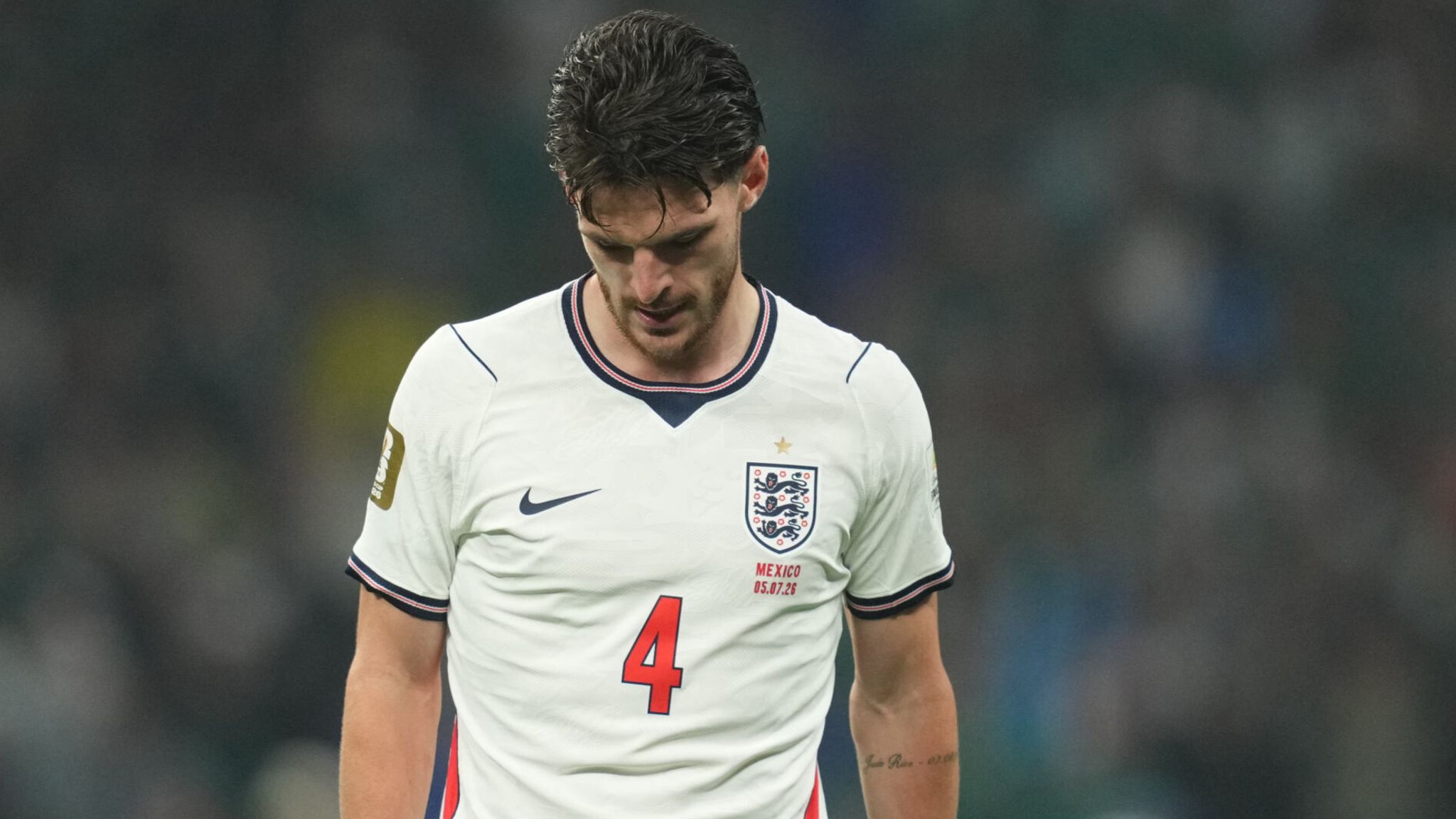 Arsenal midfielder Declan Rice sidelined by injury