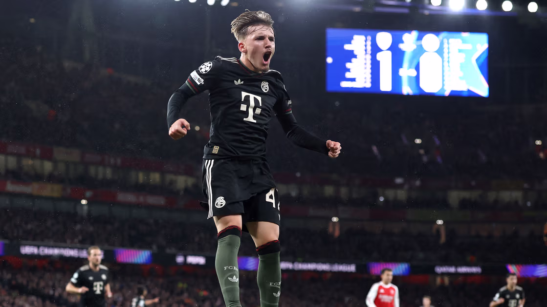 Bayern Munich poised to defeat Arsenal in the UEFA Champions League.