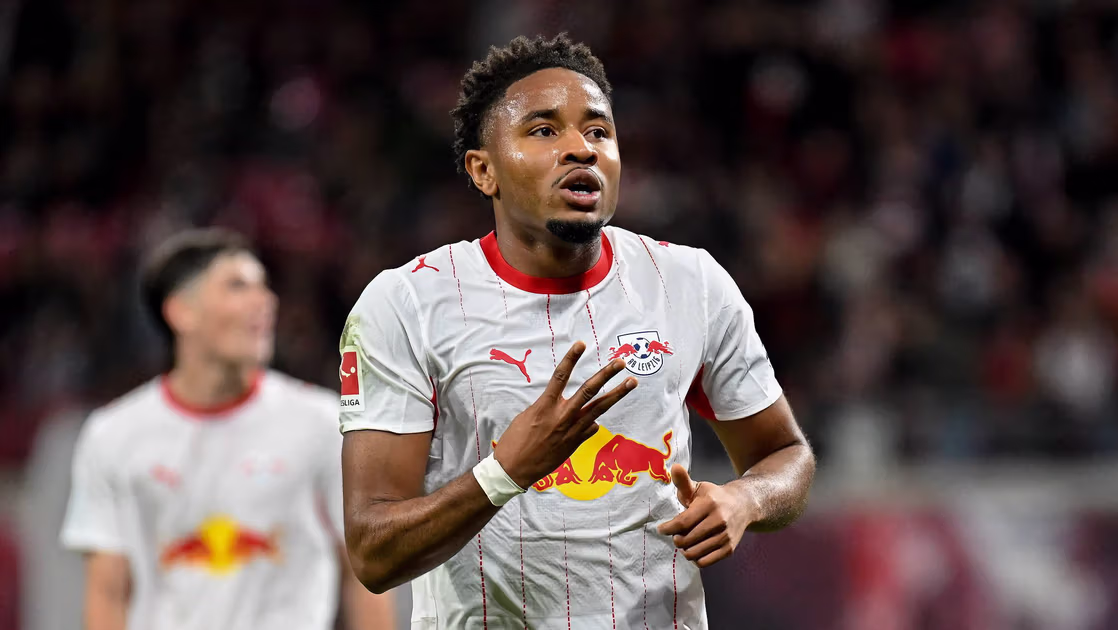 Christopher Nkunku scores hat-trick as RB Leipzig demolish Eintracht Frankfurt