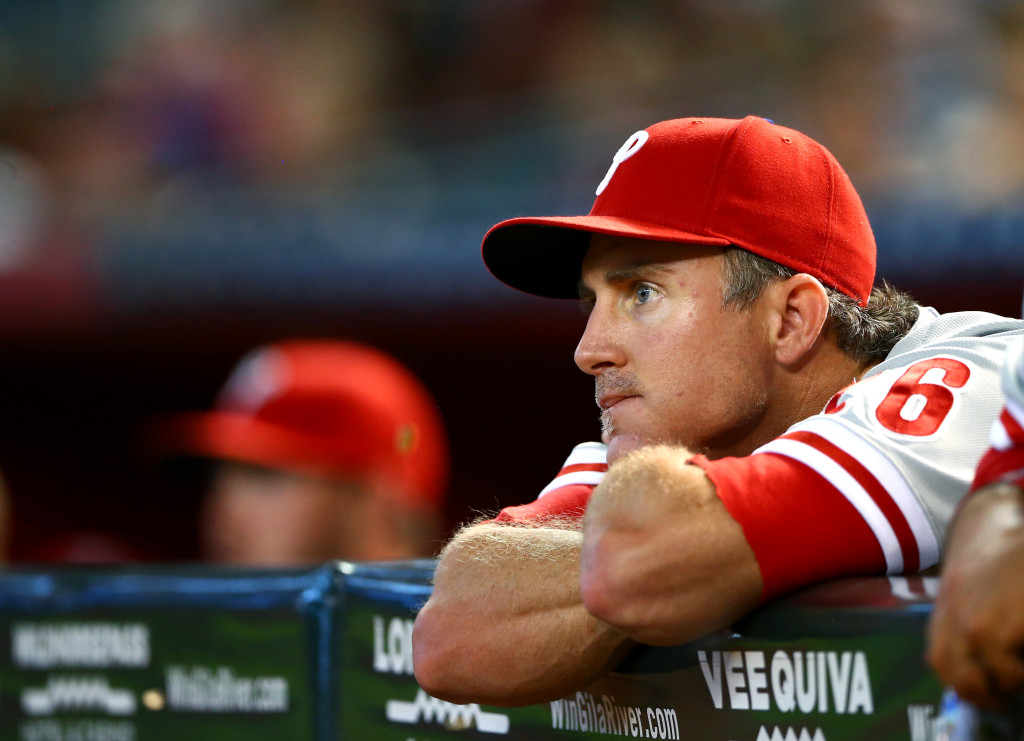 Phillies considered Chase Utley and Raúl Ibáñez for managerial positions.