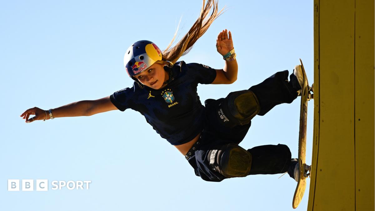 Sky Brown, British skateboarder, winning silver at the World Skate Games