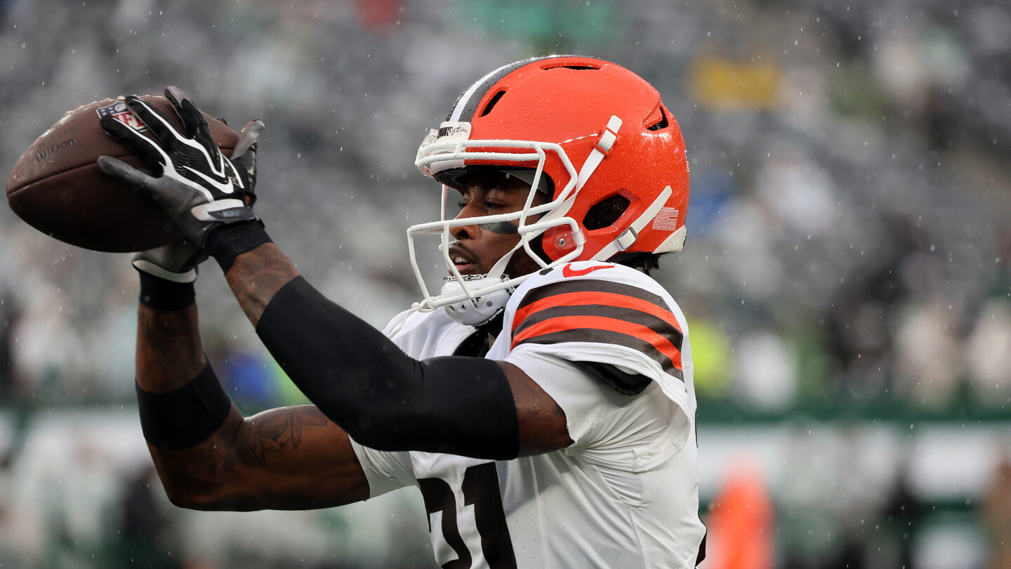 Cleveland Browns injury report showing Denzel Ward listed as questionable with a hand injury