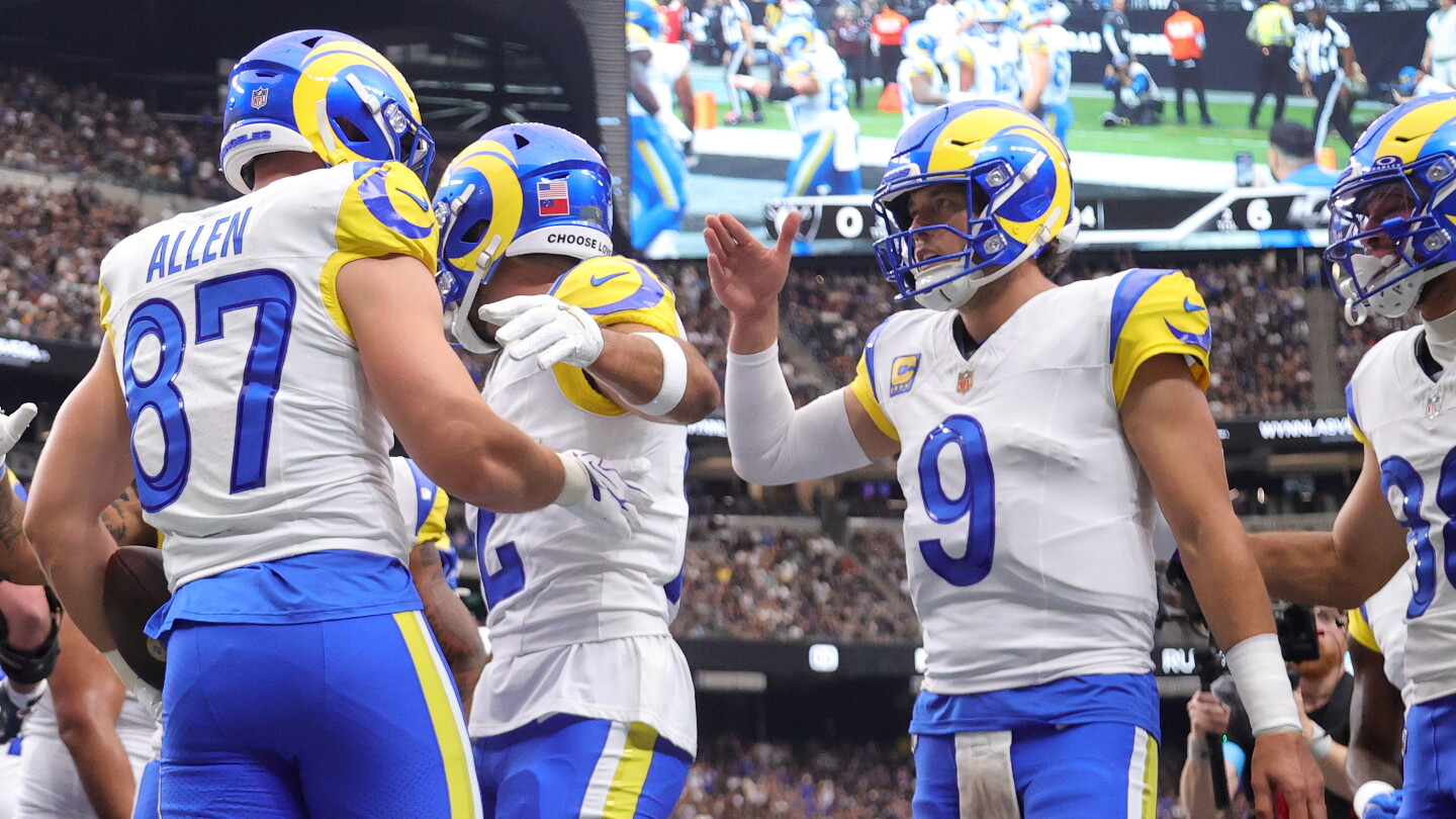 Davis Allen catches second touchdown as Rams lead Raiders 14-3