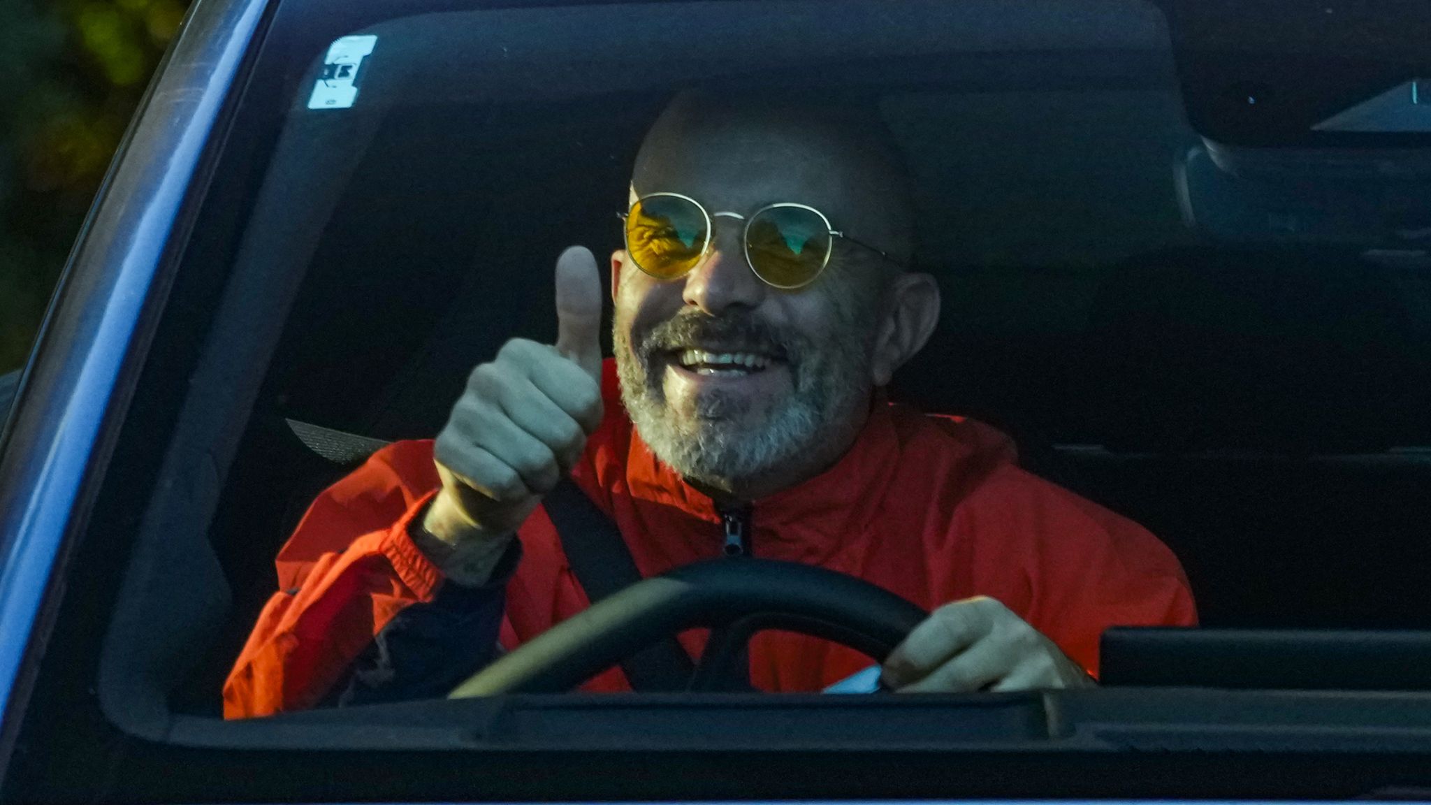 Enzo Maresma arrives at Man City's training ground during the international break