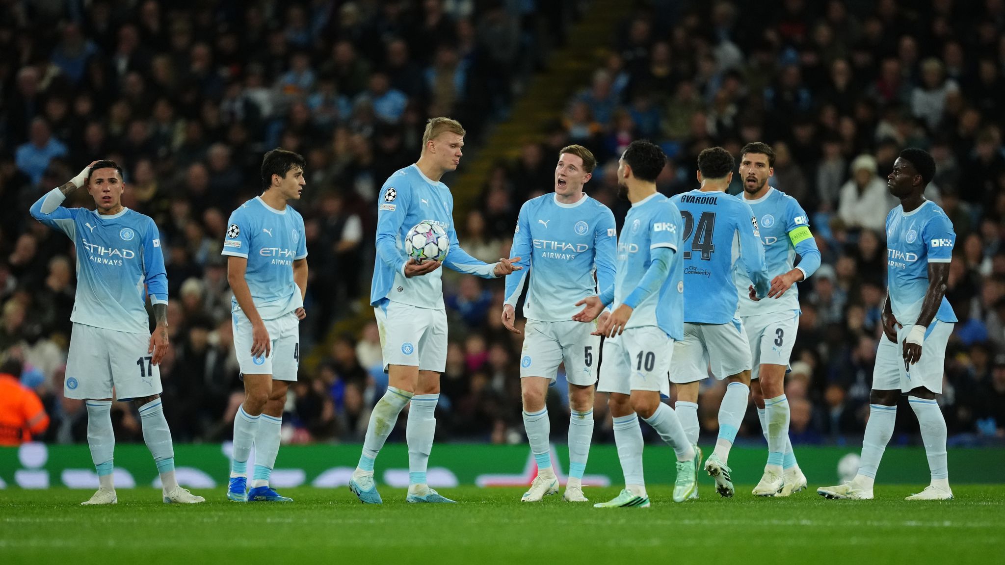 Manchester City conduct a review after conceding three first‑half goals