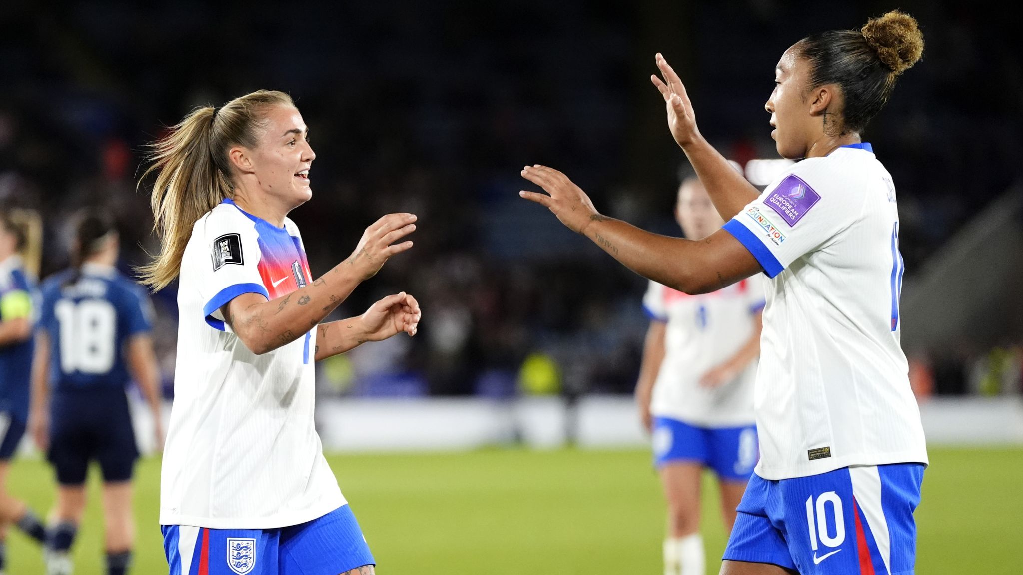 With Potter on the field, Georgia Stanway pushed higher and scored for England