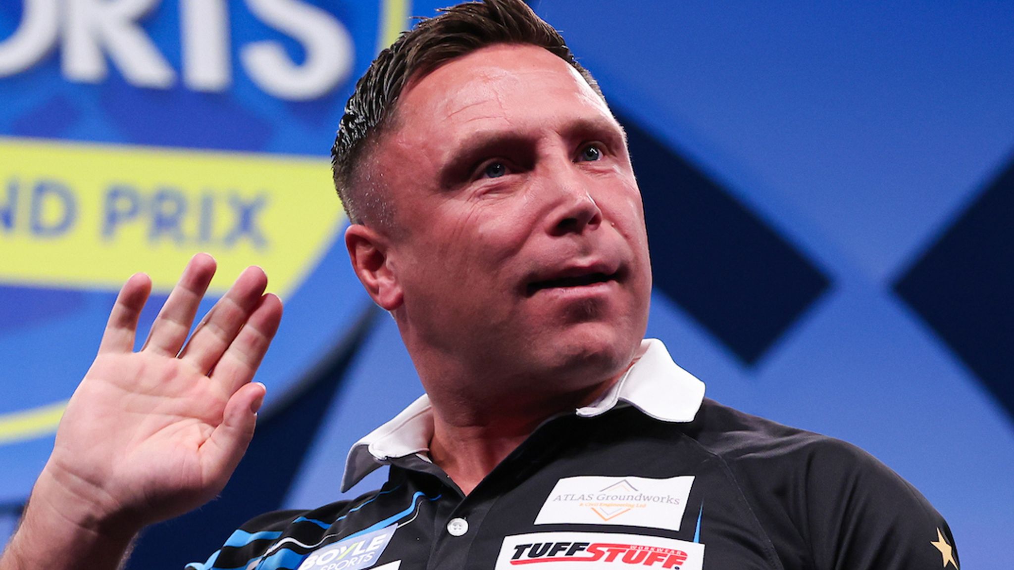 Gerwyn Price survived match darts to beat Jonny Clayton in the quarter‑finals, before beating Nathan Aspinall in the last four