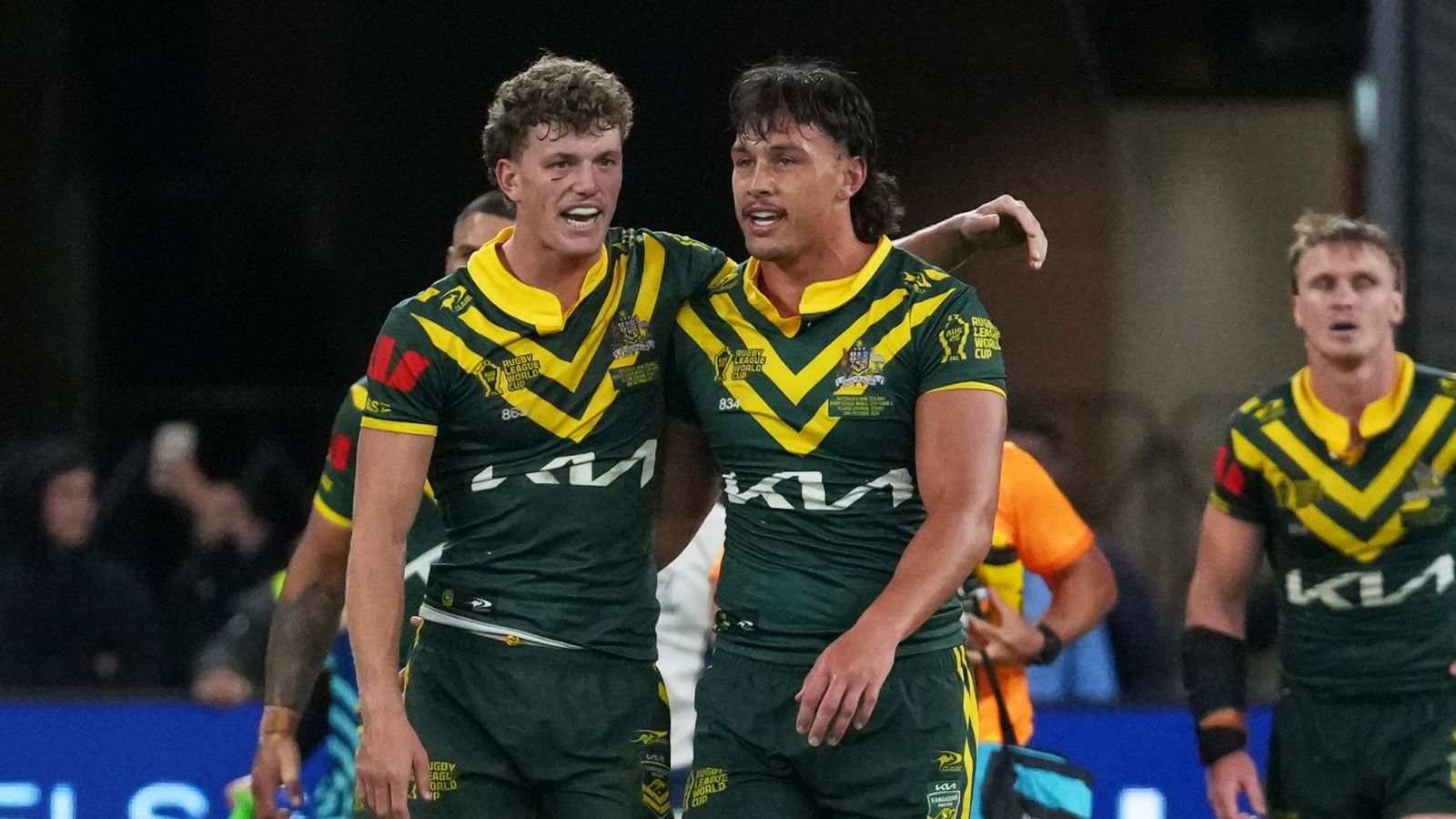 Rugby League World Cup: Jack Bostock hat-trick inspires Australia to thrilling 24-22 victory over New Zealand in opener