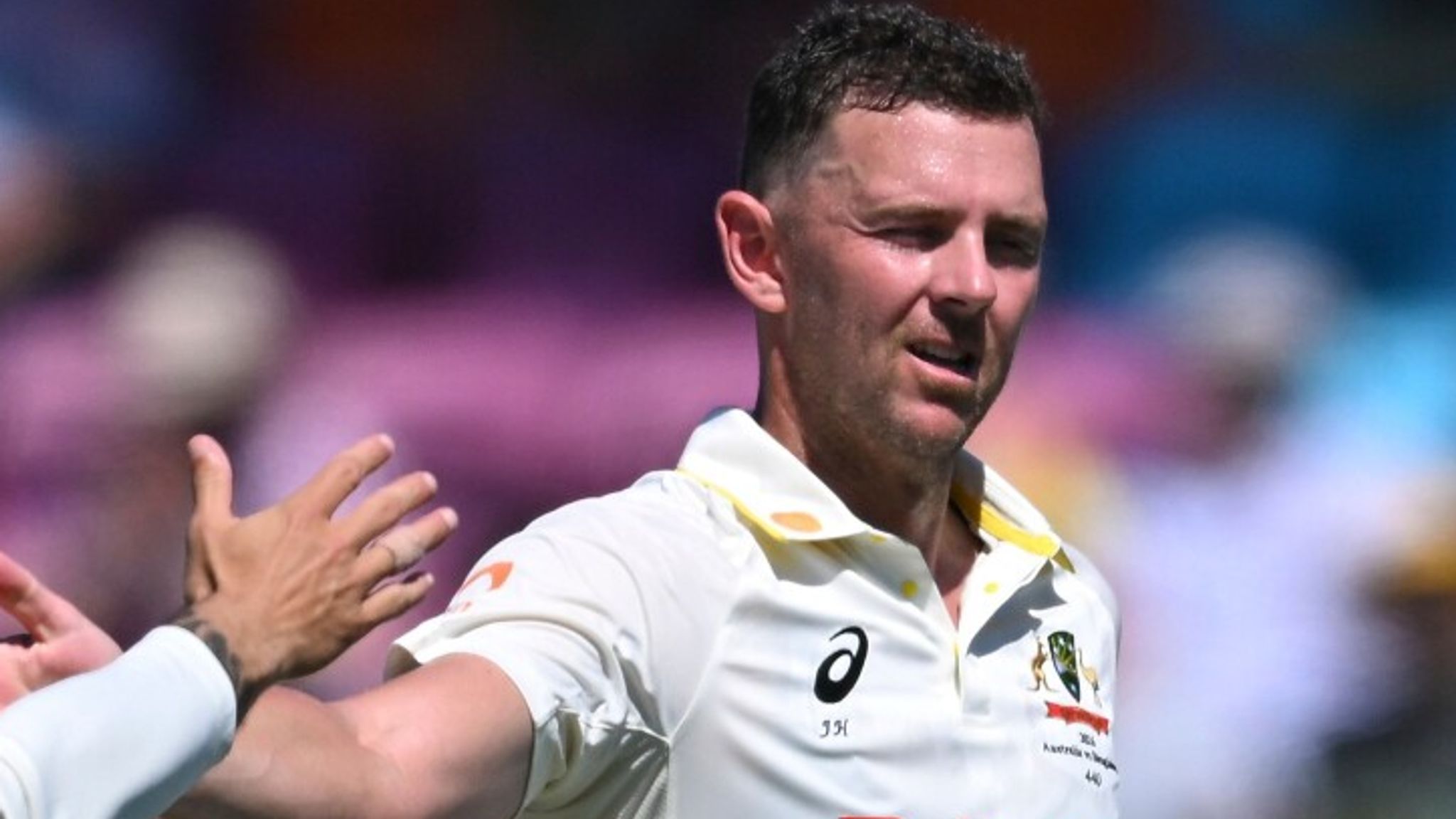 Josh Hazlewood took career‑best 6‑49 as Australia won by 214 runs in Durban.