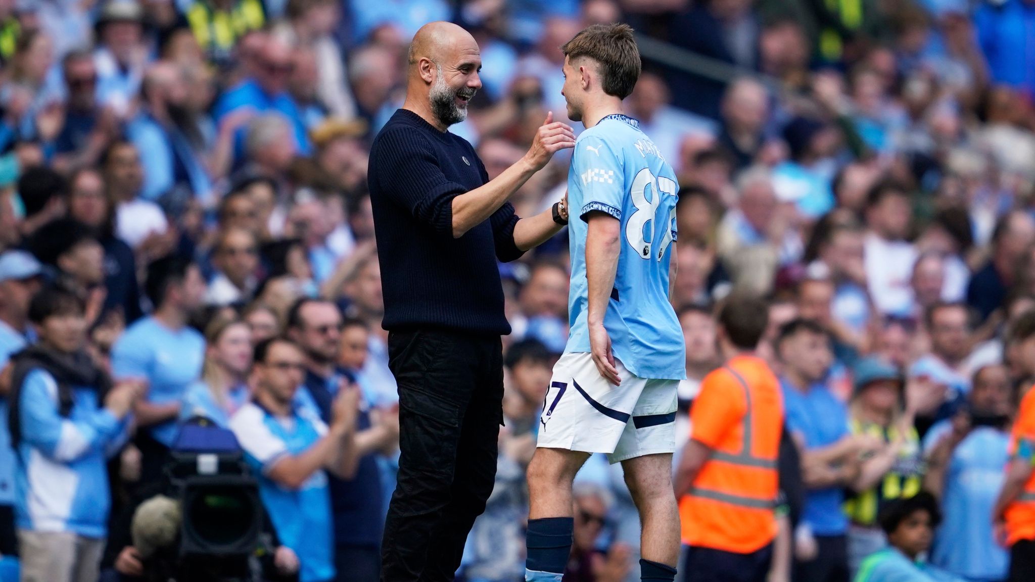 James McAtee previously received praise from Pep Guardiola